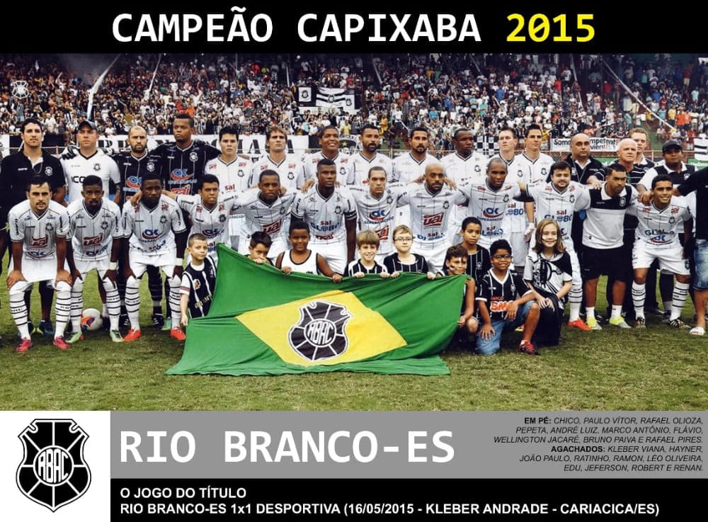Rio Branco, do Espírito Santo, é um dos maiores campeões estaduais
