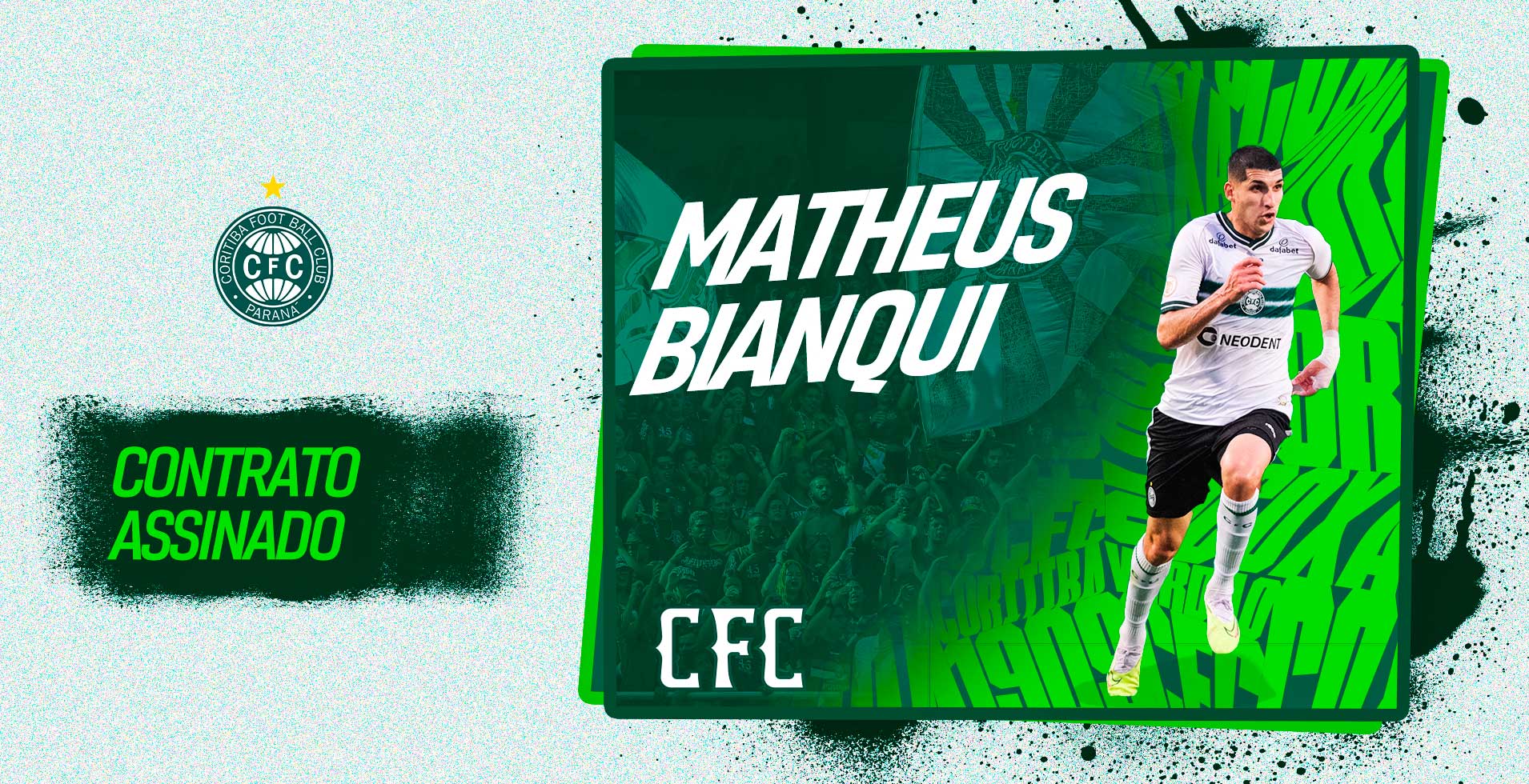 Coritiba anunciou a contratação em definitivo de Matheus Bianqui (Foto: Reprodução/Coritiba)